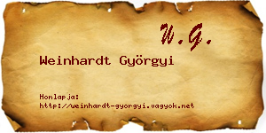 Weinhardt Györgyi névjegykártya